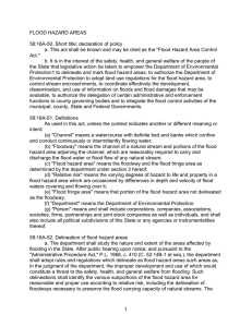 FLOOD HAZARD AREAS  58:16A-50. Short title; declaration of policy