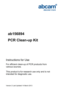 ab156894 PCR Clean-up Kit Instructions for Use