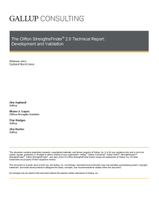The Clifton StrengthsFinder 2.0 Technical Report: Development and Validation