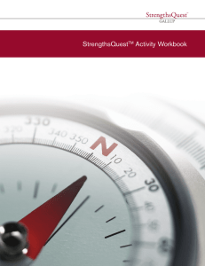 StrengthsQuest Activity Workbook TM