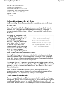 Page 1 of 4 Debunking Strengths Myth #4