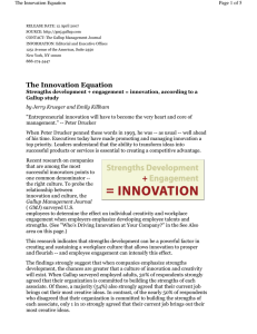 Page 1 of 5 The Innovation Equation