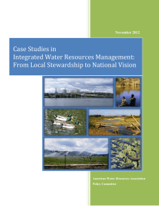 Case Studies in Integrated Water Resources Management: November 2012