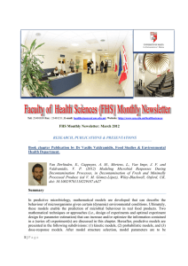 FHS Monthly Newsletter: March 2012 Health Department.