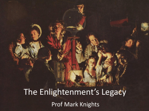 The Enlightenment’s Legacy Prof Mark Knights