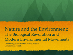 Nature and the Environment: The Biological Revolution and Modern Environmental Movements