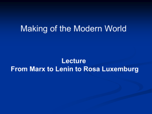 Making of the Modern World Lecture