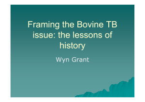 Framing the Bovine TB g issue: the lessons of history