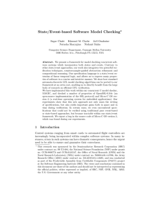 State/Event-based Software Model Checking ? Sagar Chaki Edmund M. Clarke