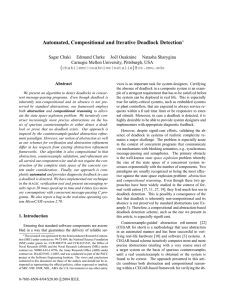 Automated, Compositional and Iterative Deadlock Detection Sagar Chaki Edmund Clarke Jo¨el Ouaknine