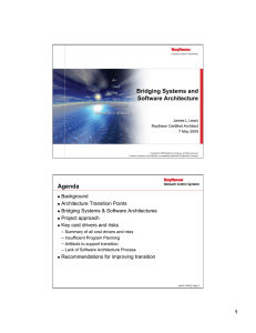 Bridging Systems and Software Architecture Agenda