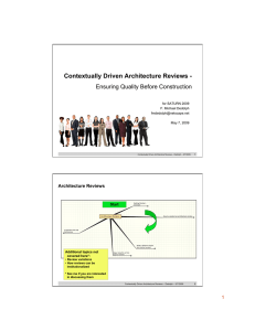 Contextually Driven Architecture Reviews - Ensuring Quality Before Construction