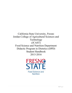 California State University, Fresno Jordan College of Agricultural Sciences and Technology