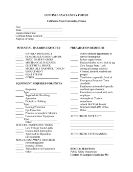 Confined space dissertation