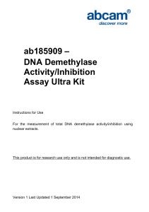 ab185909 – DNA Demethylase Activity/Inhibition Assay Ultra Kit