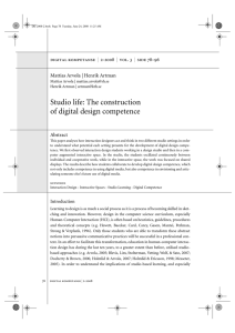 Studio life: The construction of digital design competence