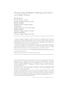 Characterizing Intelligence Gathering and Control on an Edge Network