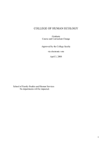 COLLEGE OF HUMAN ECOLOGY