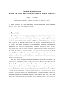 Credible Liberalization: Beyond the three theorems of neoclassical welfare economics