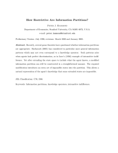 How Restrictive Are Information Partitions?