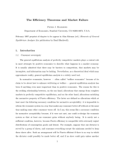 The Eﬃciency Theorems and Market Failure