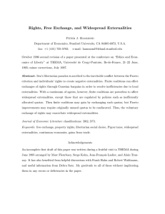 Rights, Free Exchange, and Widespread Externalities