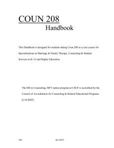 COUN 208 Handbook