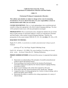 142  California State University, Fresno Department of Communicative Disorders and Deaf Studies