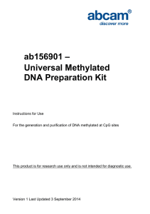 ab156901 – Universal Methylated DNA Preparation Kit