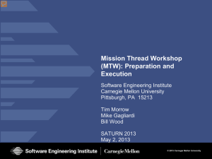 Mission Thread Workshop (MTW): Preparation and Execution