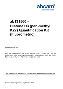 ab131560 – Histone H3 (pan-methyl K27) Quantification Kit (Fluorometric)