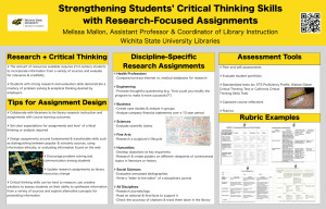 Strengthening Students  Critical Thinking Skills with Research-Focused Assignments