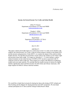 Preliminary draft  Hilary W. Hoynes Department of Economics, UC Davis and NBER