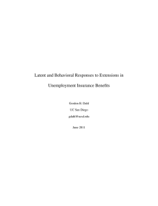 Latent and Behavioral Responses to Extensions in Unemployment Insurance Benefits