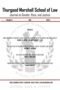 Thurgood Marshall School of Law Journal on Gender, Race, and Justice