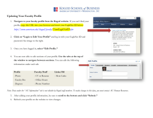 Updating Your Faculty Profile
