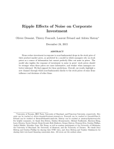 Ripple Effects of Noise on Corporate Investment esard and Adrien Matray