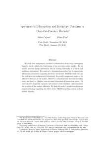 Asymmetric Information and Inventory Concerns in Over-the-Counter Markets ∗ Julien Cujean
