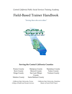 Field-Based Trainer Handbook  Central California Public Social Services Training Academy
