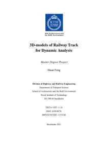 3D-models of Railway Track for Dynamic Analysis Master Degree Project