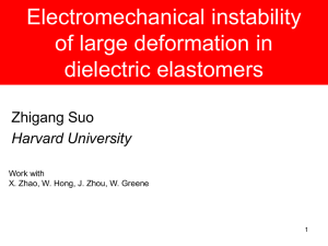 Electromechanical instability of large deformation in dielectric elastomers Zhigang Suo