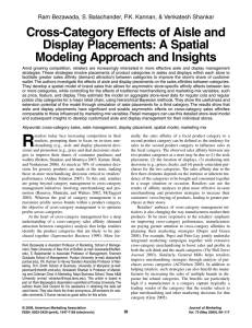 Cross-Category Effects of Aisle and Display Placements: A Spatial