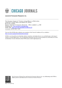 Journal of Consumer Research, Inc.