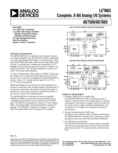 a LC MOS Complete, 8-Bit Analog I/0 Systems