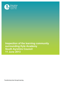 Inspection of the learning community surrounding Kyle Academy South Ayrshire Council