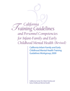 T raining Guidelines California and Personnel Competencies