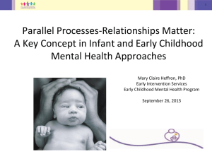 Parallel Processes-Relationships Matter: A Key Concept in Infant and Early Childhood