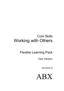  Working with Others Core Skills