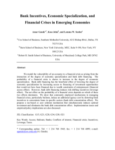 Bank Incentives, Economic Specialization, and Financial Crises in Emerging Economies