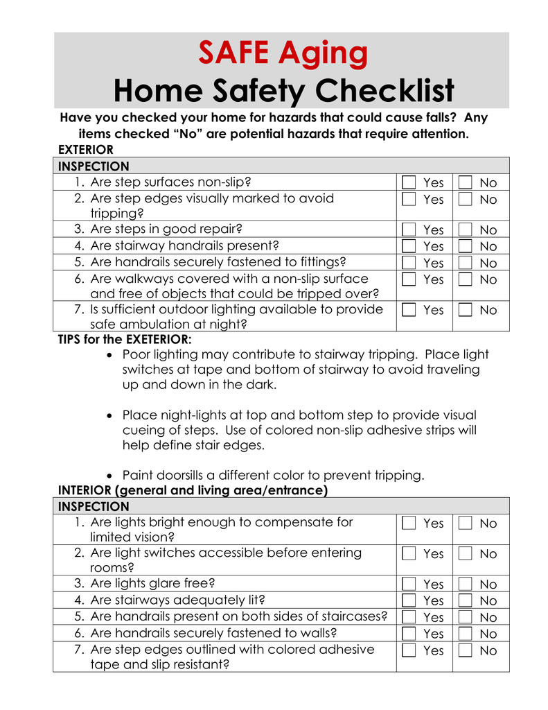 Home Care Checklist Alternatives For Seniors